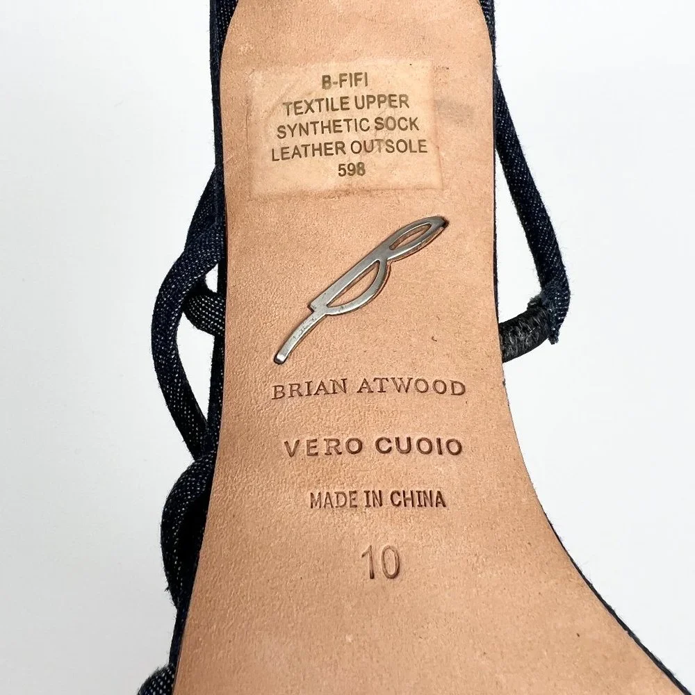 Stunning Anthropologie Brian Atwood Fifi High Heels Stiletto Sandals 90's Y2K 10 - Picture 6 of 8